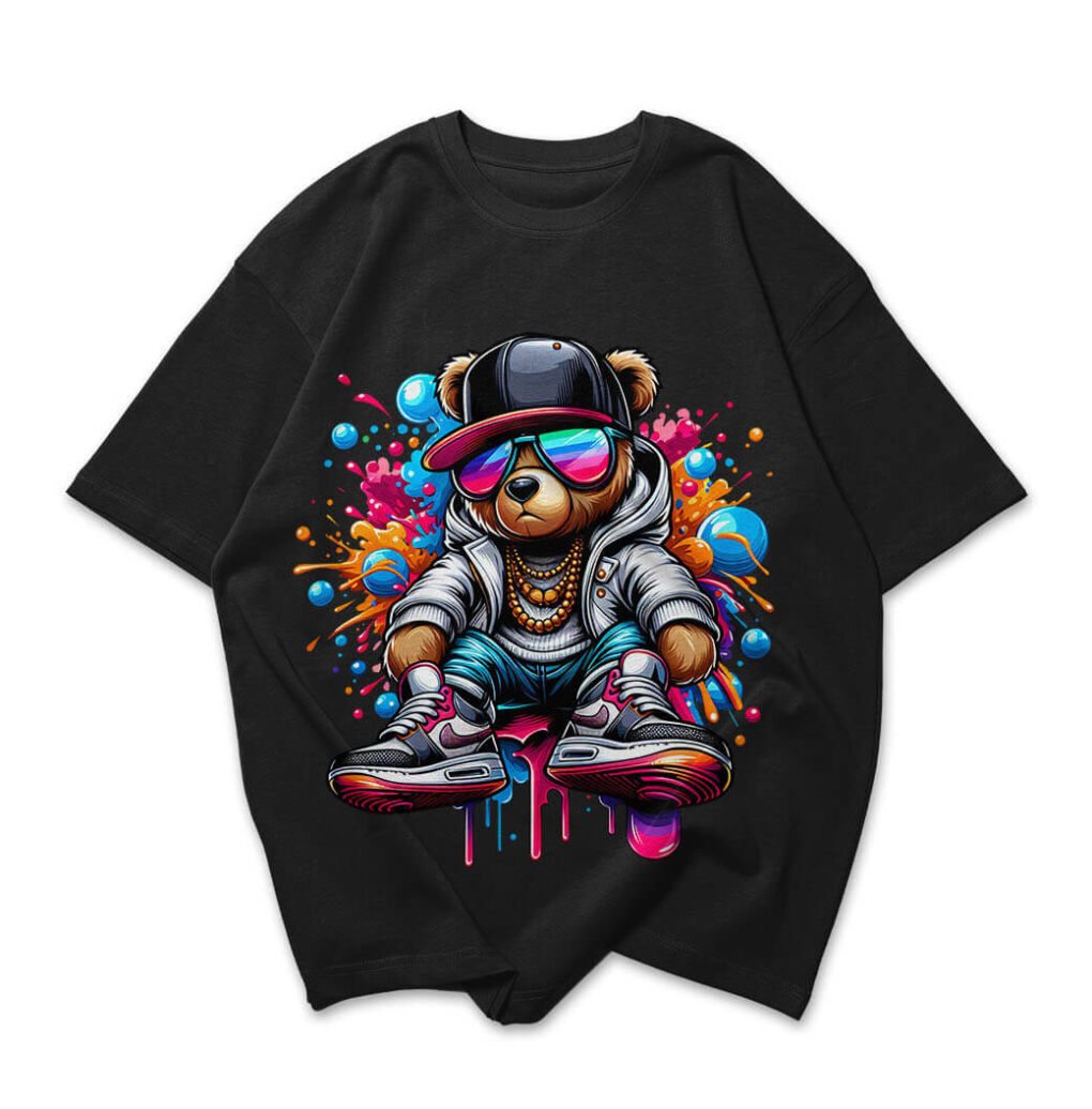 Naughty Teddy Oversized T-Shirt - Image 4