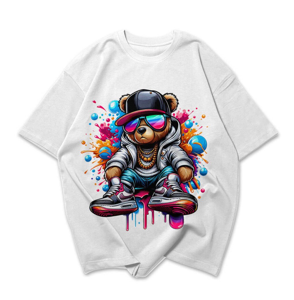 Naughty Teddy Oversized T-Shirt - Image 3
