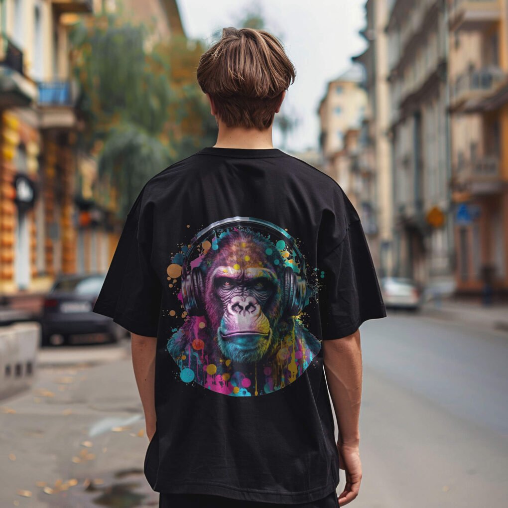 The Playful Gorilla Oversized T-Shirt