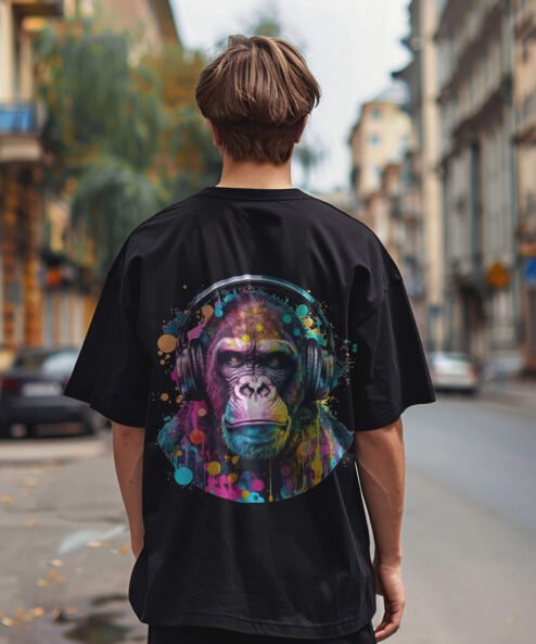 The Playful Gorilla Oversized T-Shirt