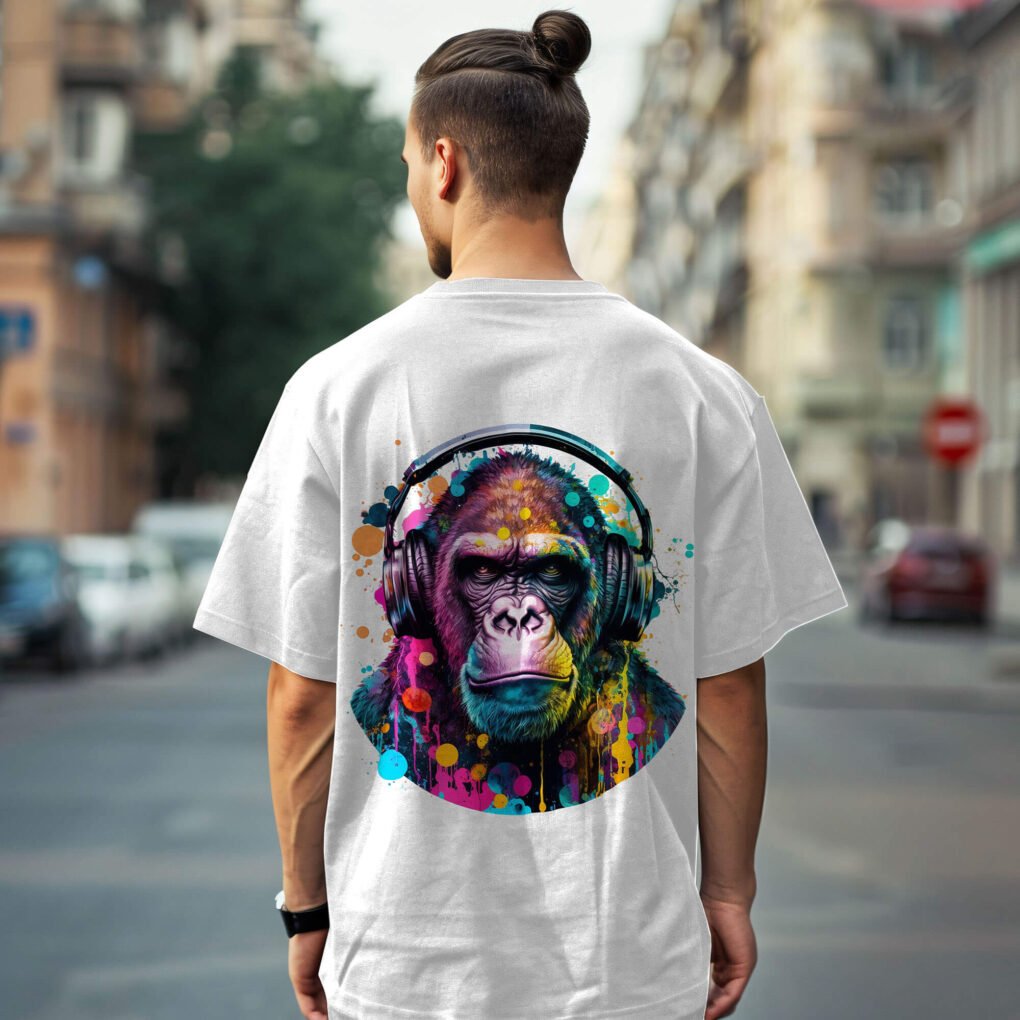 The Playful Gorilla Oversized T-Shirt - Image 2