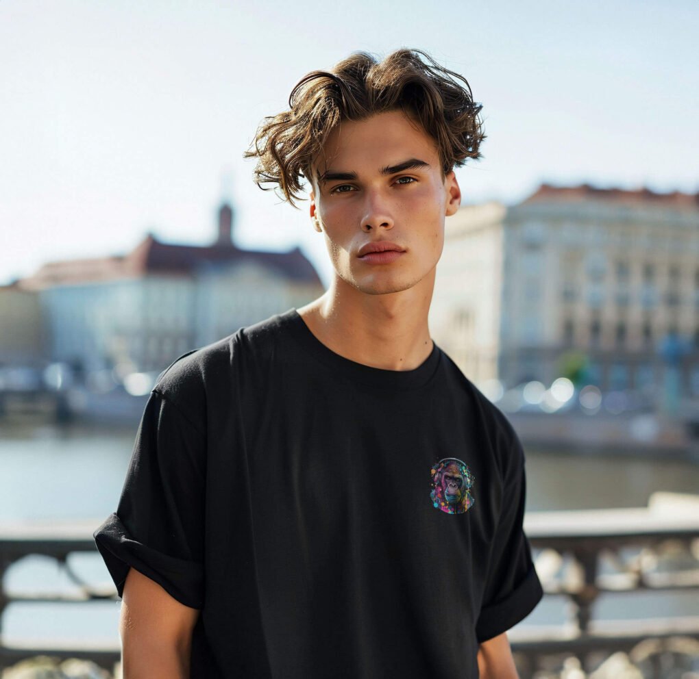 The Playful Gorilla Oversized T-Shirt - Image 3