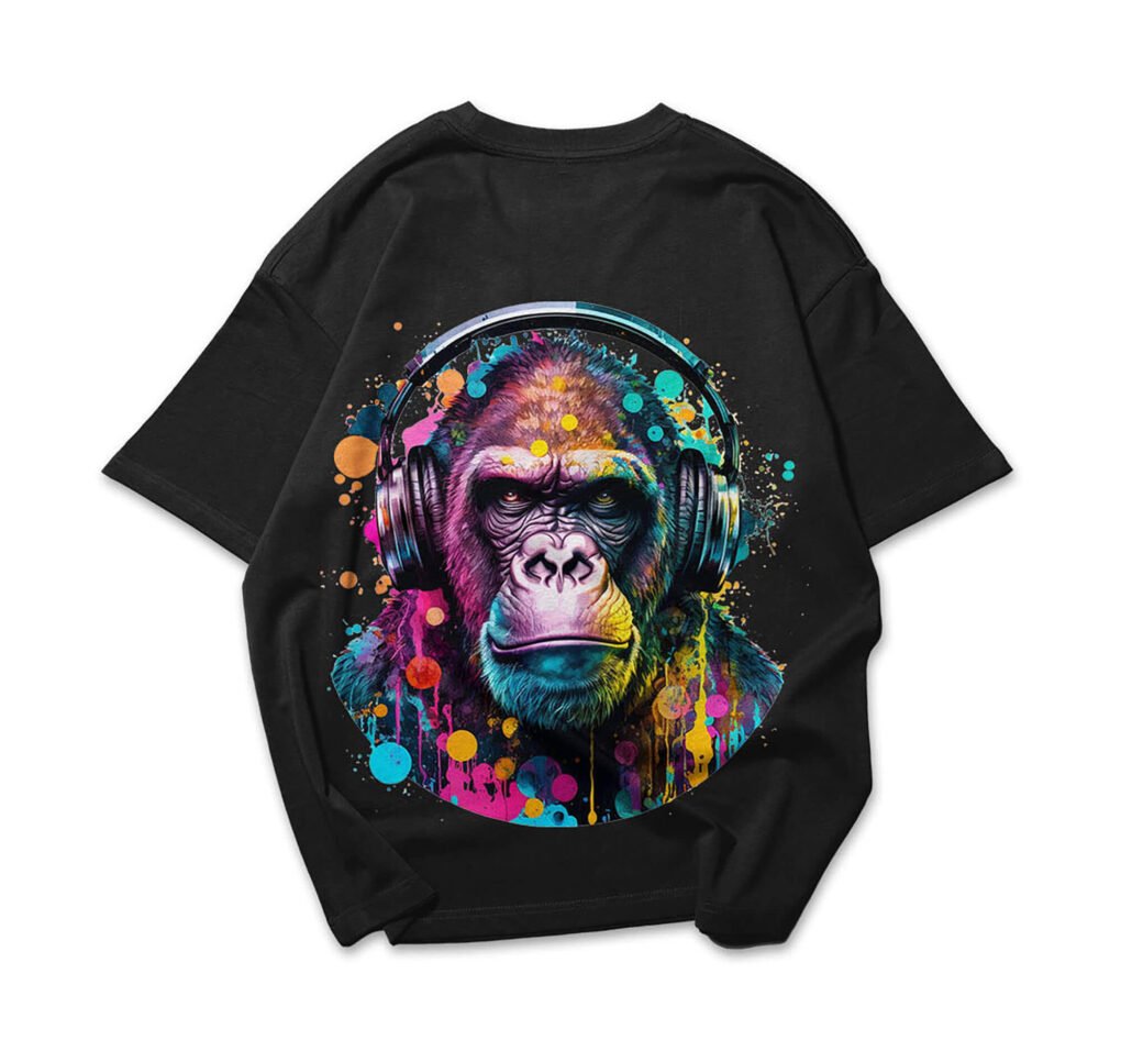 The Playful Gorilla Oversized T-Shirt - Image 5